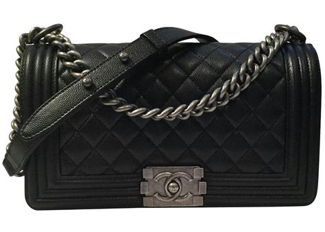 chanel borse boybag|Chanel black boyfriend bag.